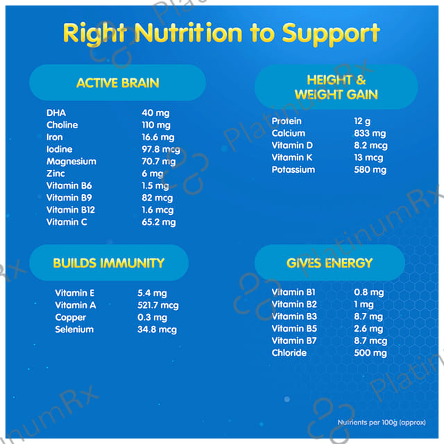 Horlicks Junior- For Kids' Active Brain & Height Gain - Flavour Vanilla