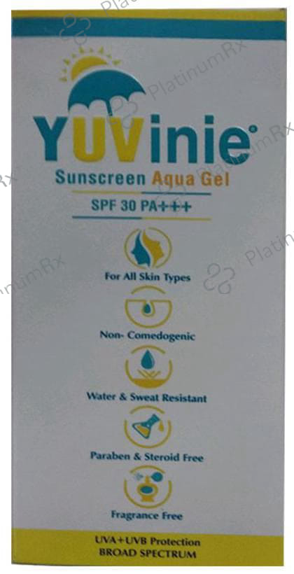 Yuvinie Sunscreen Aqua SPF 30 PA+++ Gel 50gm
