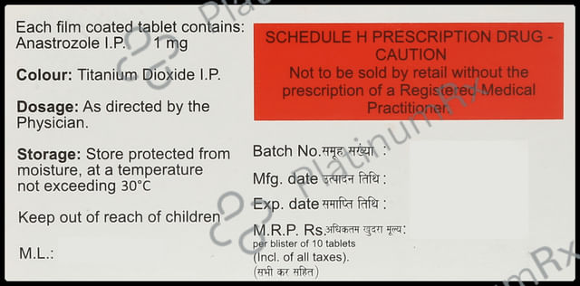 Anastronat 1mg Tablet 10 Tablet