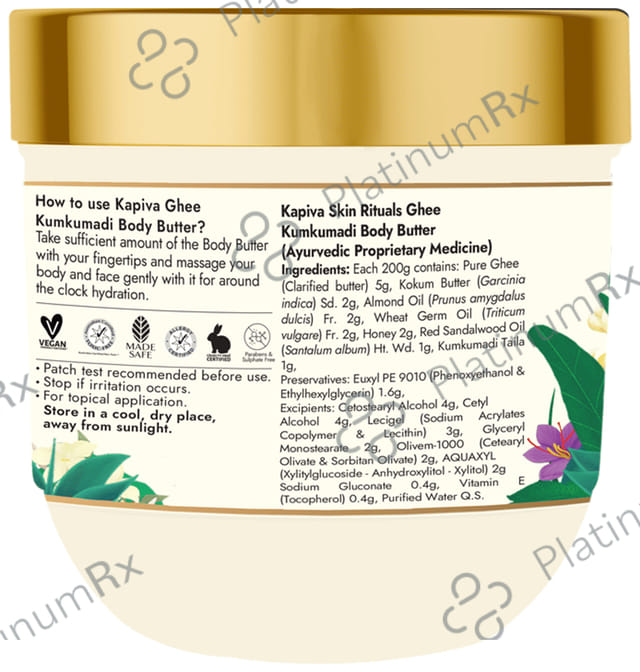 Kapiva Skin Rituals Ghee Kumkumadi Body Butter (100gm Each)