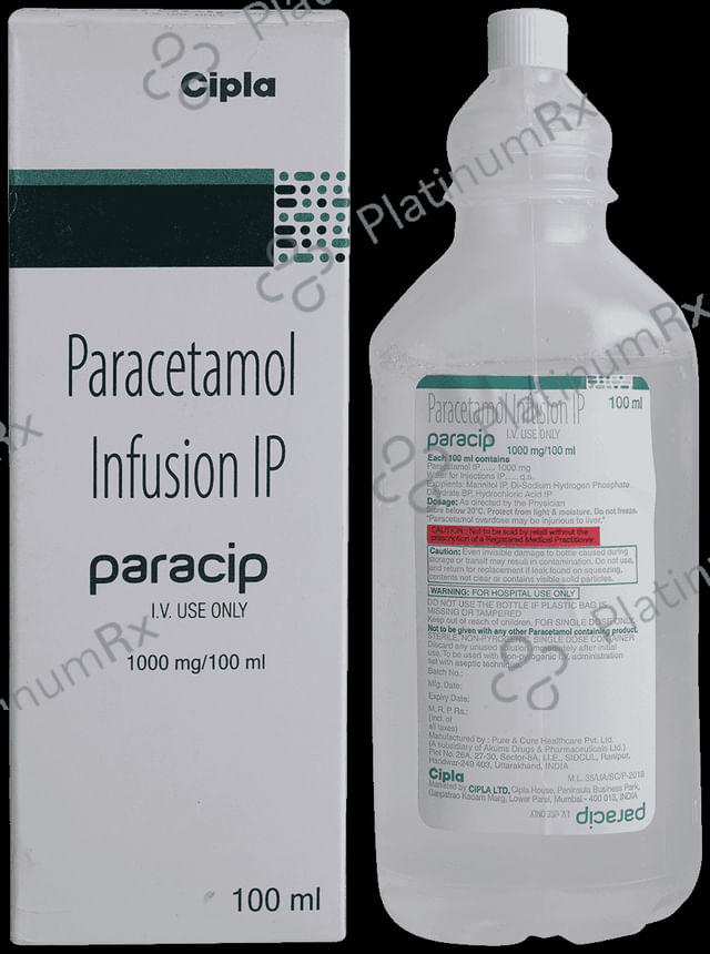 Paracip 1000mg Infusion 100ml