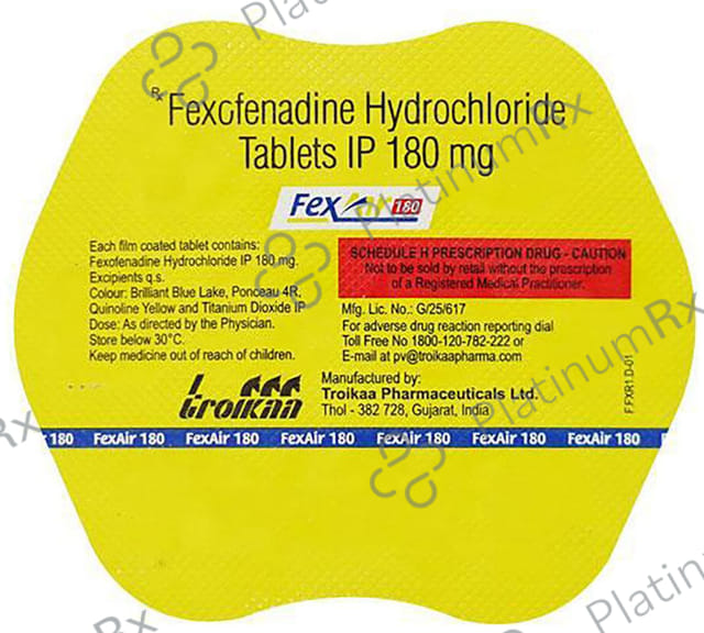 Fexair 180mg Tablet 10s