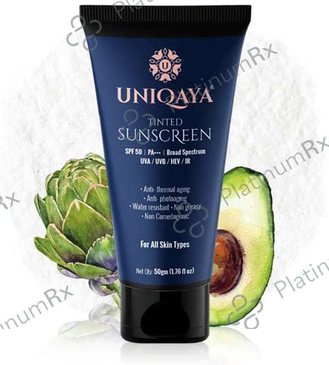 Uniqaya Tinted Sunscreen SPF 50 Cream 50gm