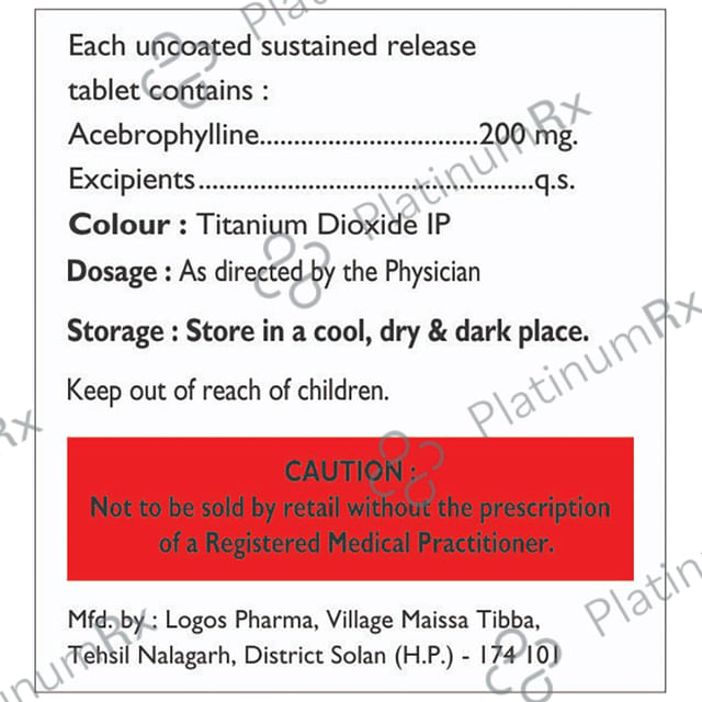 Acethama 200mg SR Tablet 10s