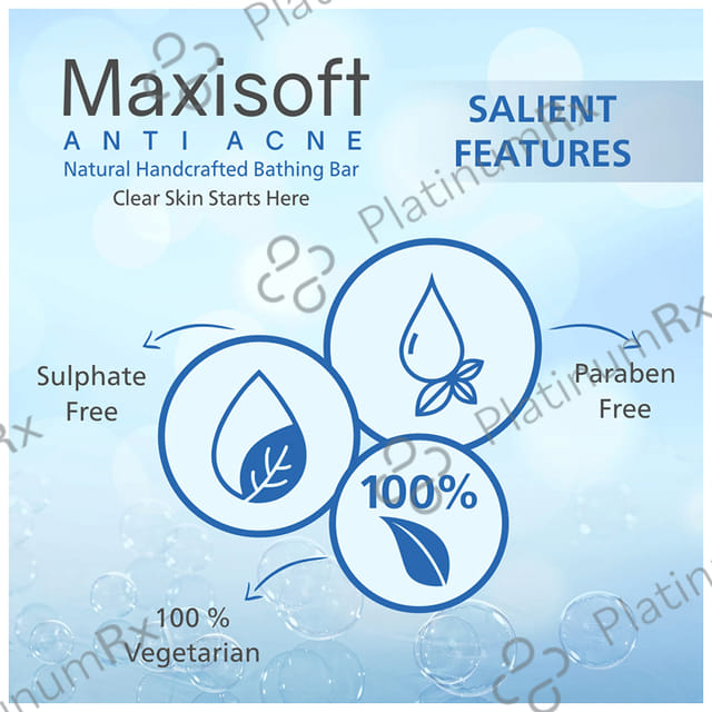 Maxisoft Antiacne Natural Handcrafted Bar 75gm