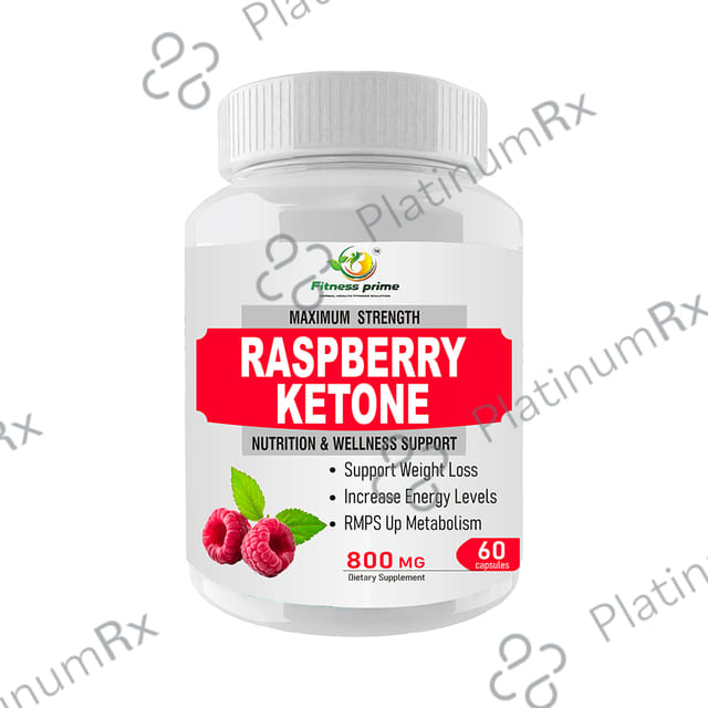 Fitness Prime Maximum Strength Raspberry Ketone Nutrition & Wellness Support 800mg Capsule