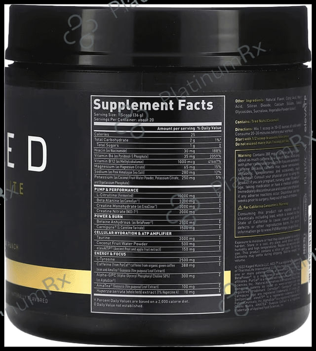 Kaged Muscle Pre-Kaged Elite Powder Fruit Punch