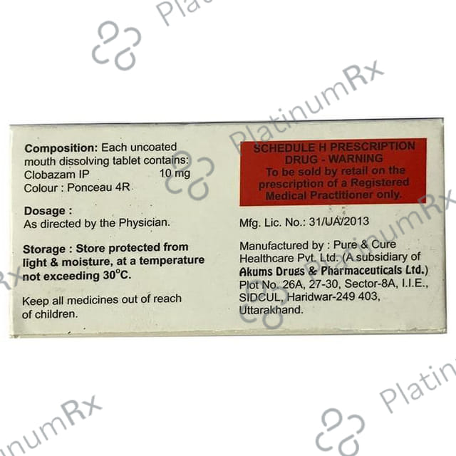 Adclobaz 10mg Tablet MD 10s