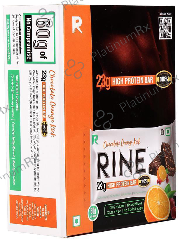Rine Bar (60gm Each) Chocolate Orange Kick