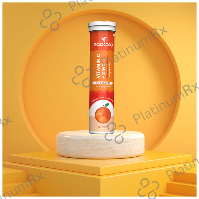 Zaocare Vitamin C + Zinc Effervescent Tablet Orange