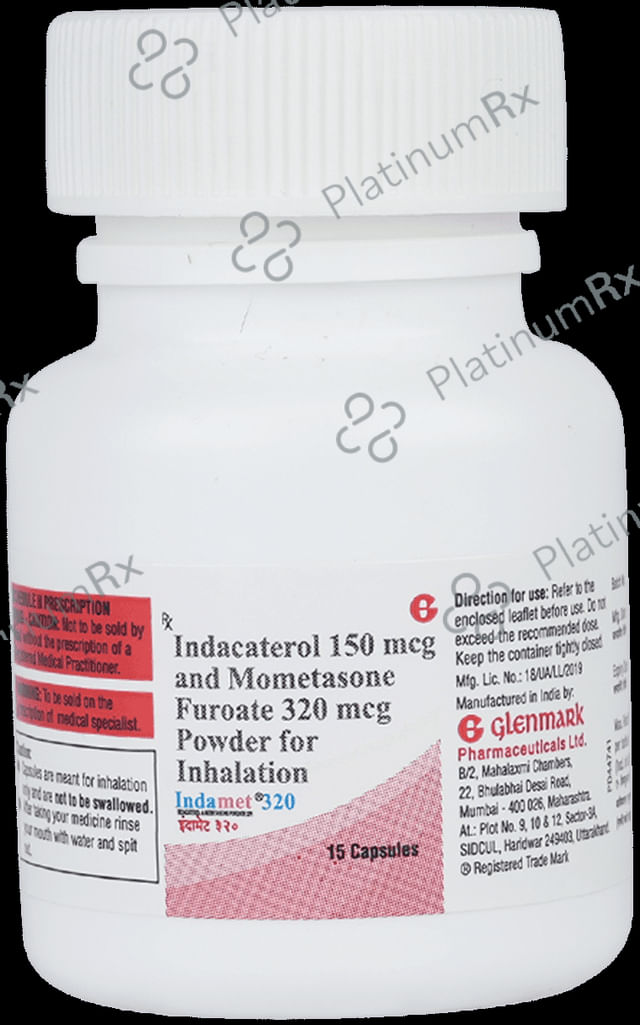 Indamet 320/150mcg Capsule 15s