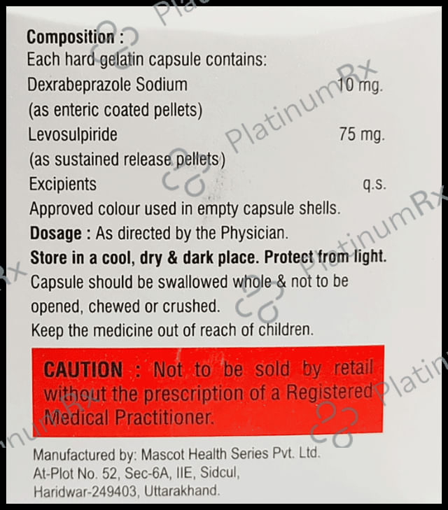 Levopraz 10mg/75mg Capsule