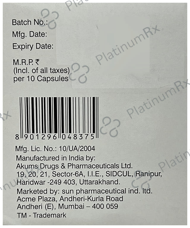 Prasita A 10/75mg Capsule 10s
