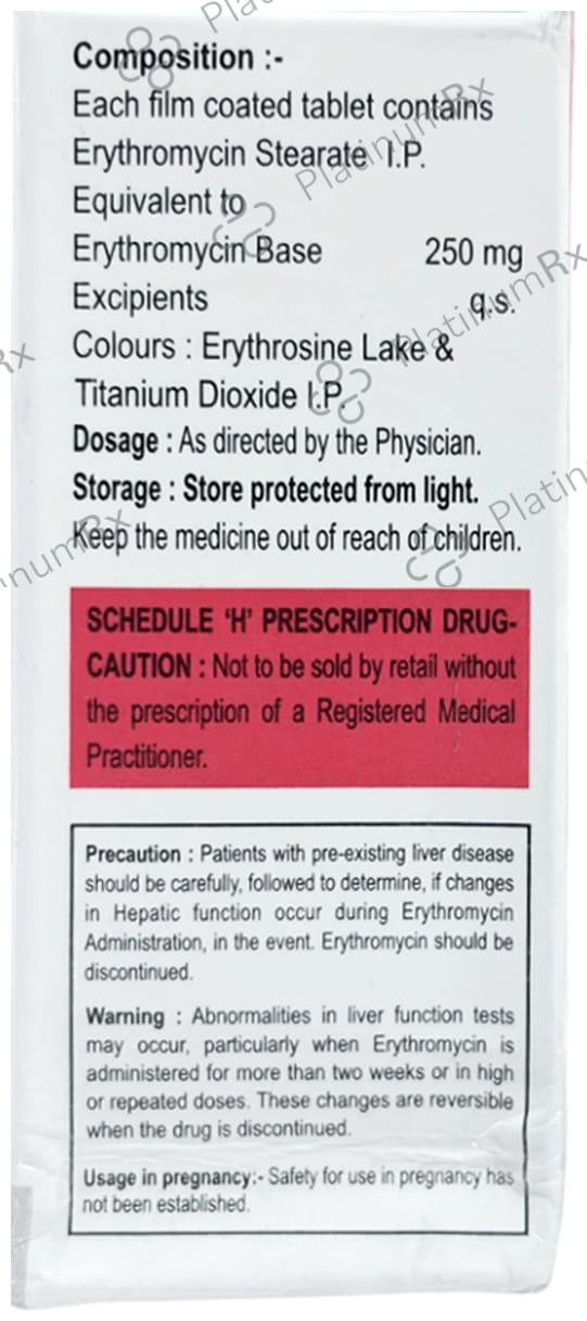 Erythro 250mg Tablet 10s