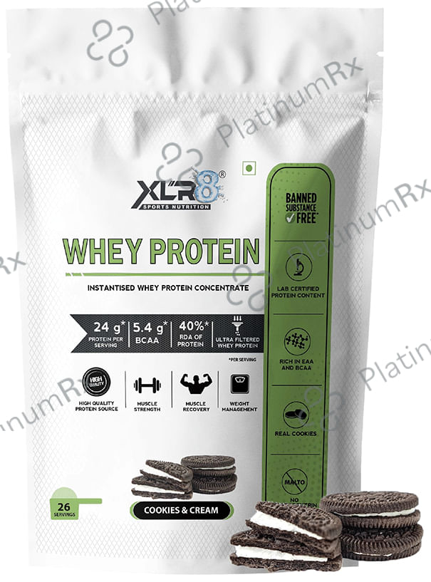XLR8 Sports Nutrition Whey Protein Instantised Whey Protein Concentrate Cookies & Cream 2 lb