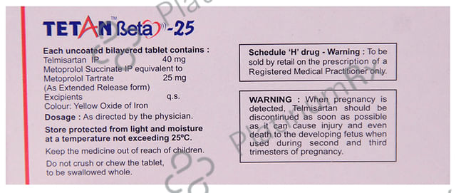 Tetan Beta 25mg Tablet ER 15s