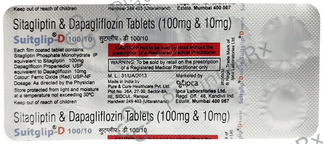 Suitglip D 10/100mg Tablet 10s