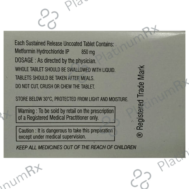 Riomet OD 850mg Tablet SR