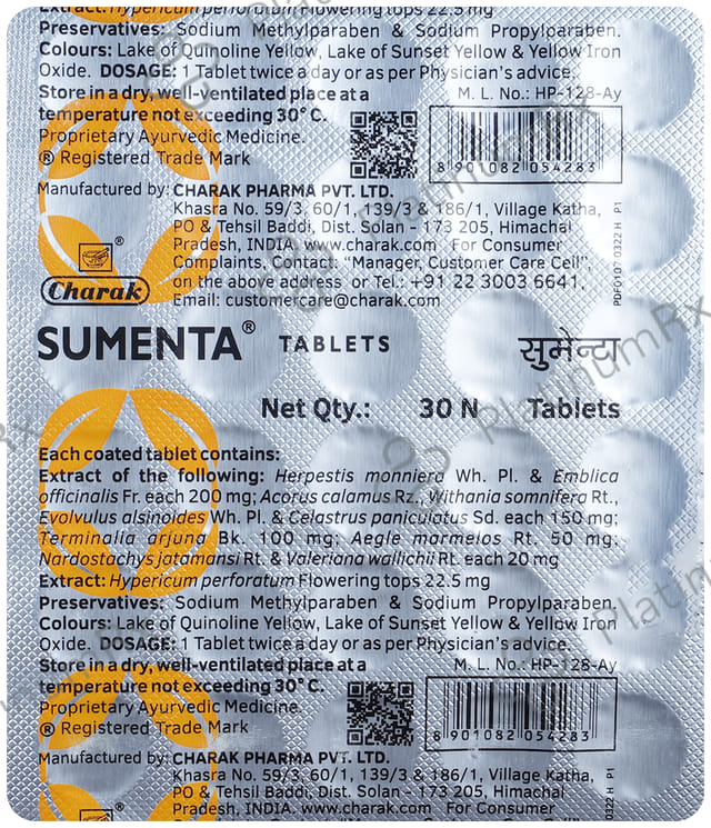 Charak Sumenta Tablet 30s
