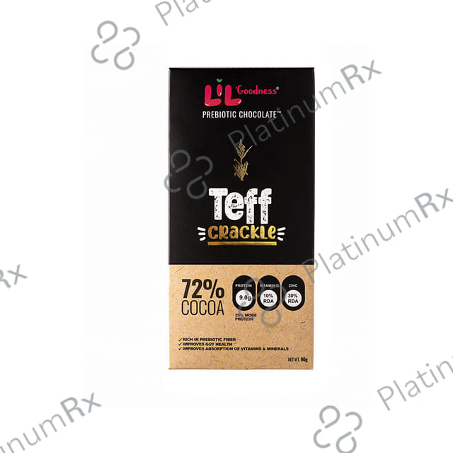 Lil Goodness Prebiotic Chocolate Teff Crackle 72% Cocoa