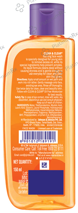 Clean & Clear Foaming Face Wash 150ml