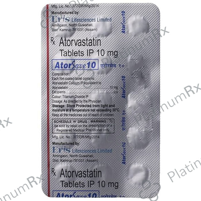Atorsave 10mg Tablet 15s