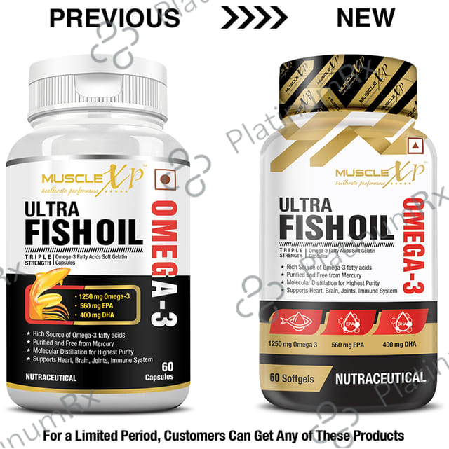 MuscleXP Ultra Fish Oil Omega 3 Triple Strength Capsule 60s