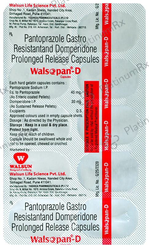 Walsopan 30/40mg D Capsule PR 10s
