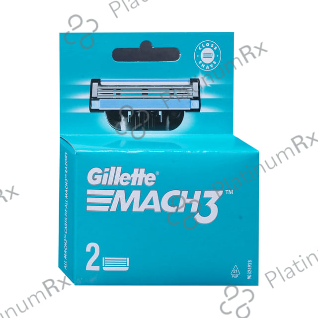 Gillette Mach 3 Shaving Razor Blades 2 units