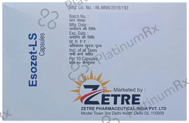 Esozet LS 40/75mg Capsule SR 10s