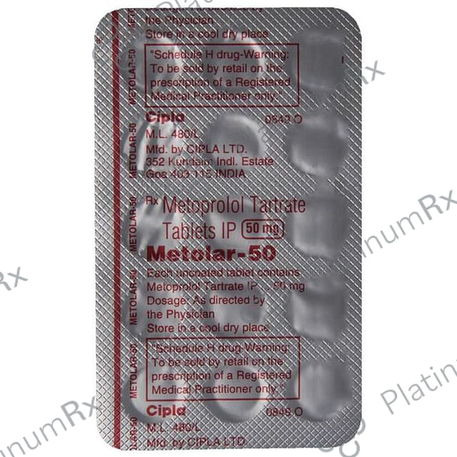 Metolar 50mg Tablet 15s