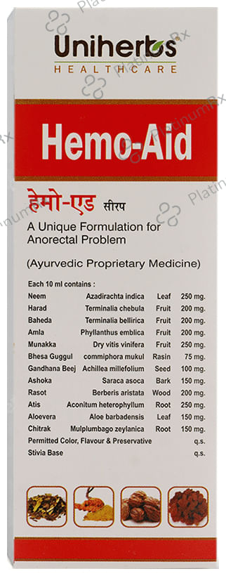 Uniherbs Hemo-Aid Syrup Sugar Free