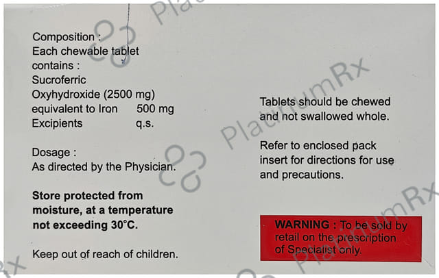 Sucrobind 500mg Chewable Tablet 6s