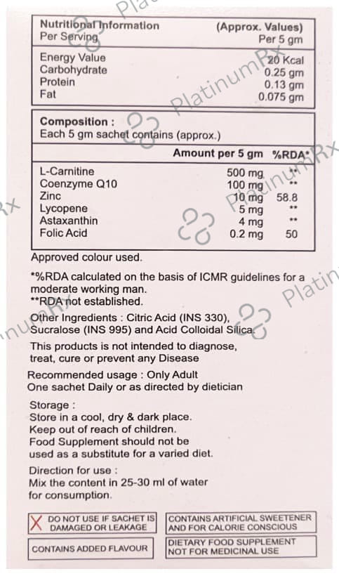 Shine Q10 Forte Sachet (5gm Each)