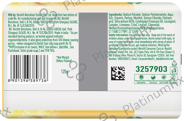Dettol 2x Menthol Lime Cool Soap 1x125gm