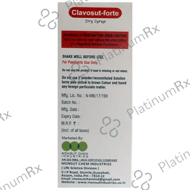 Clavosut Forte Dry Syrup