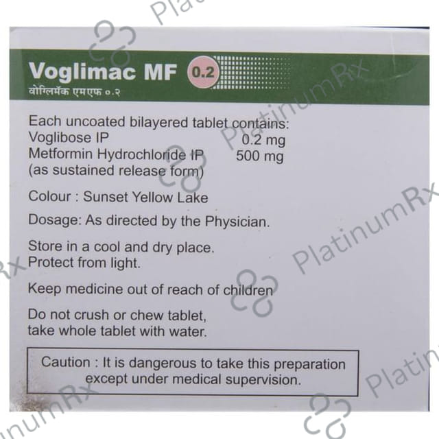 Voglimac MF 0.2 500/0.2mg Tablet SR 10s