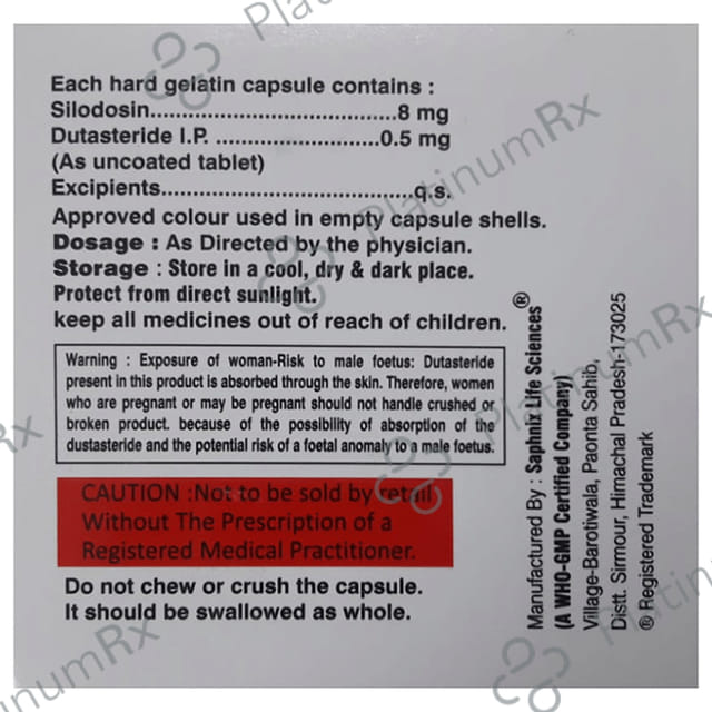 Sosin D 0.5/8mg Capsule 10s