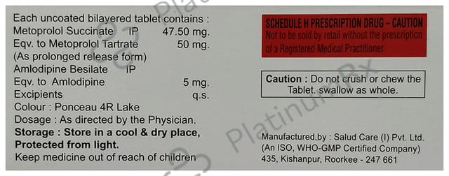 Amlocaid M 5/50mg Tablet PR 10s