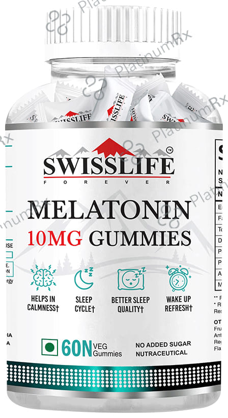 Swisslife Forever Melatonin 10mg Veg Gummies (60 Each) 1 bottles