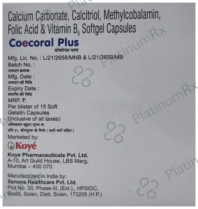 Coecoral Plus Capsule 15s