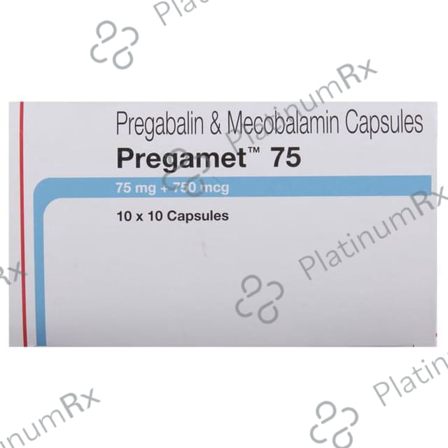 Pregamet 75mg/750mcg Capsule 10s