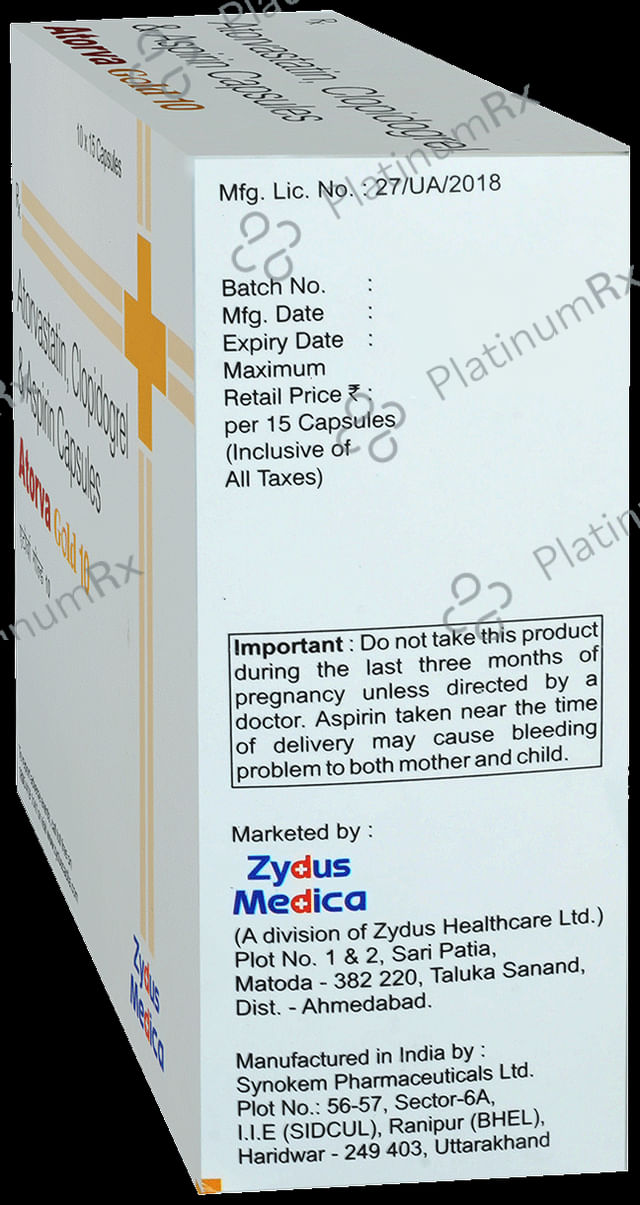 Atorva Gold 10/75/75mg Capsule 15s