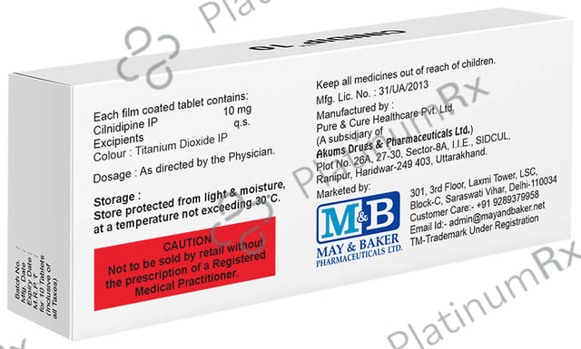 Cinidip 10 Tablet
