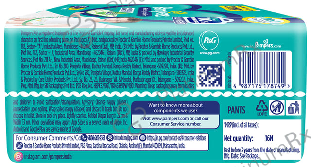Pampers All-Round Protection Anti Rash Blanket Lotion with Aloe Vera Diaper XL