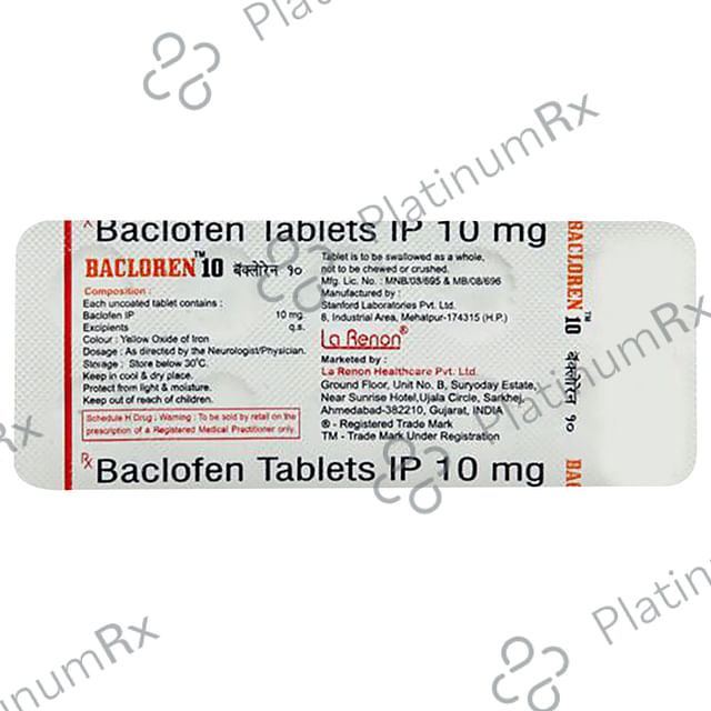 Bacloren 10mg Tablet 10s