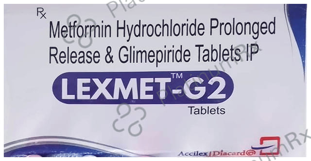 Lexmet G 2/500mg Tablet PR 10s