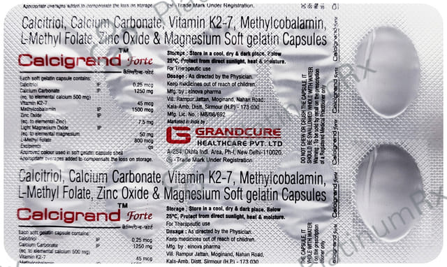 Calcigrand Forte Soft Gelatin Capsule 10s