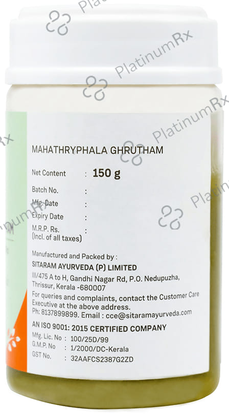 Sitaram Ayurveda Mahathryphala Ghrutham