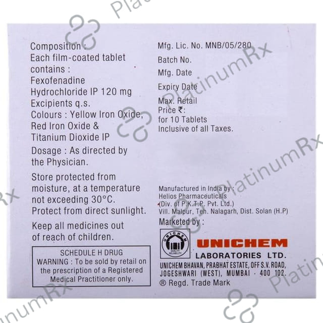 Allerfex 120mg Tablet 10s
